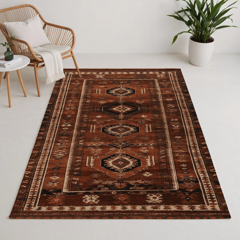 Tapis turc intérieur et extérieur brun, Rectangle 5 pi x 7 pi