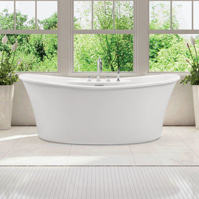 MTI Solutions Freestanding Soaker Tub - Matte
