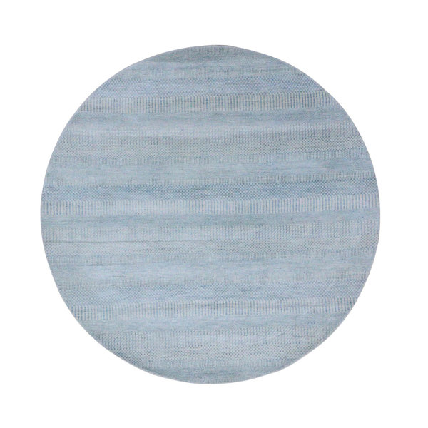 Isabelline Shelaine One-of-a-Kind 6' New Age Round Area Rug in Blue ...