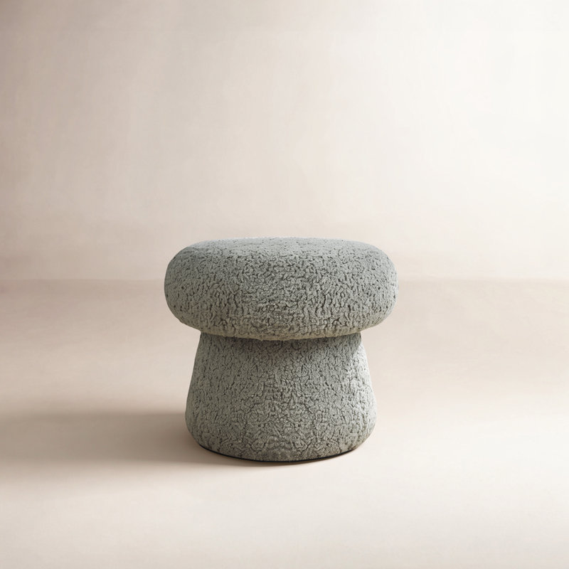 Mushroom Pouf, Sage Teddy Loop, Standard