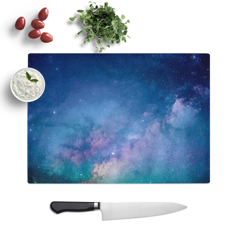 Tempered Glass Universe Vol.58 in Abstract Chopping Board, 39 cm W x 28.5 cm L