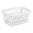Sterilite 1.5 Bu Rectangular Laundry Basket, Classic Design to Carry Clothes to Laundry Room