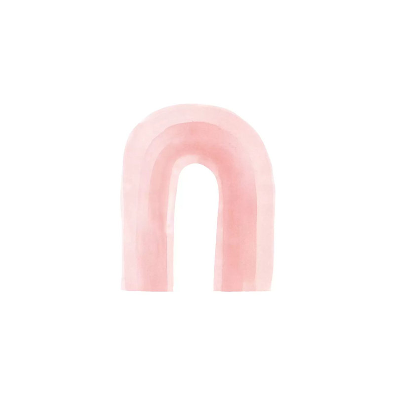 Boho Pink Rainbow by Nouveau Prints - Painting on Canvas, 66.04cm H x 45.72cm W x 3.81cm D, Wrapped Canvas
