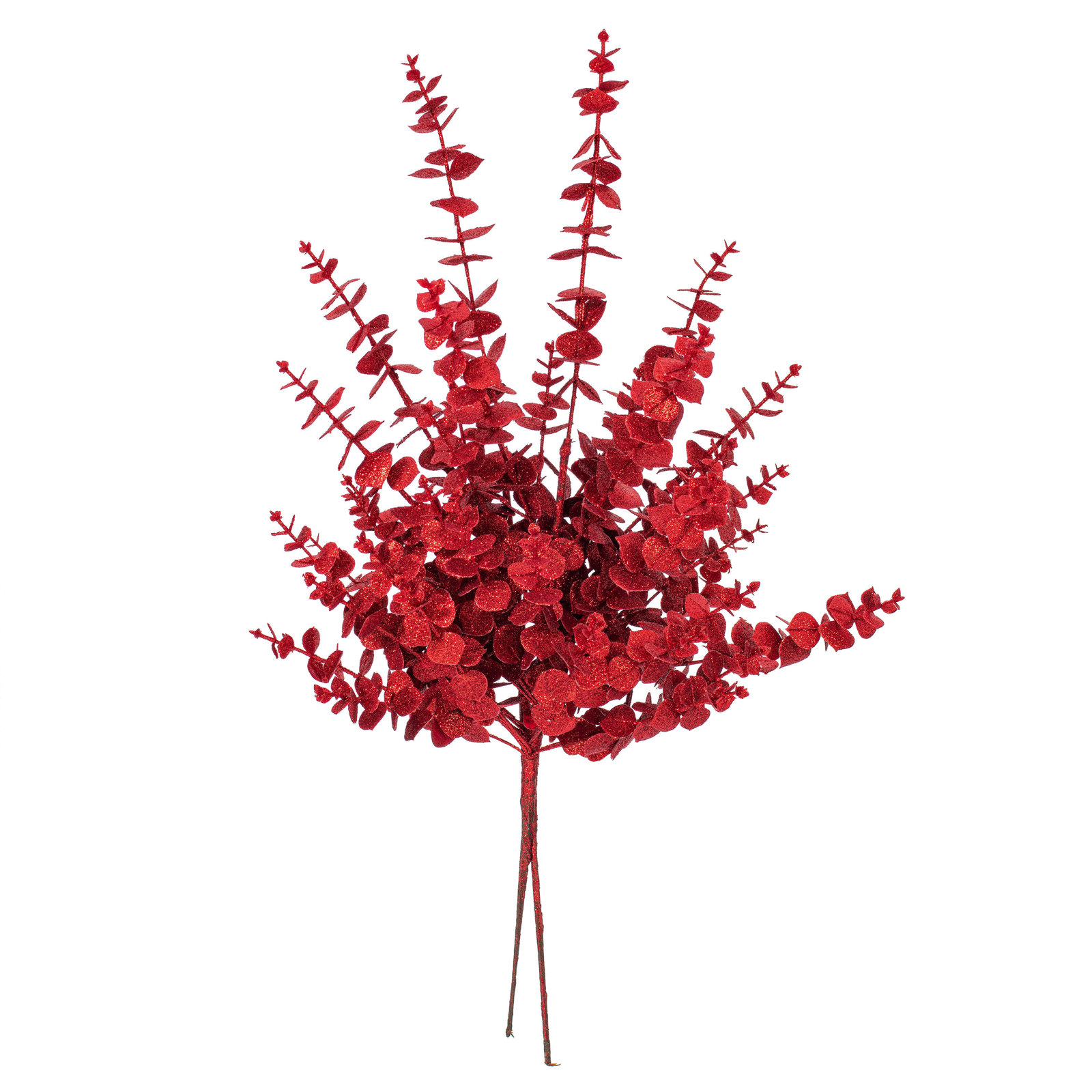 Vickerman Artificial 28" Eucalyptus Spray 28" Pick, Red