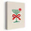 Holiday Candy Cocktail Retro Whimsical Winter Wall Art Print by Dominique Vari - Wrapped Canvas Print-885499383