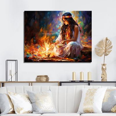 Native American Healing Ritual Memory I - Native American Art Wall Decor