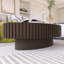 Table basse ovale en bois-845798628