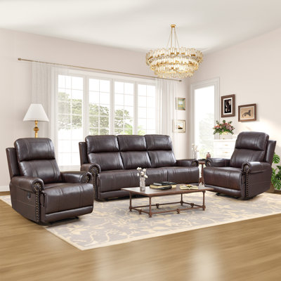 Dulles 3-Piece Power Reclining Living Room Set (2 Recliners & Sofa)