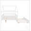 Lit cabane en bois pleine grandeur avec lit gigogne simple, design créatif et fonctionnel pour les chambres d'enfants-898074652-898074653