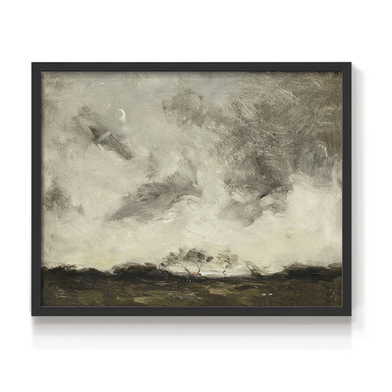 Paysages rétro - DCLIV - reproduction encadrée, Noir, H 16 po x l 20 po