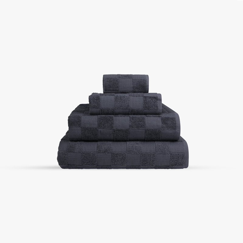 Taylorlynn 2 pcs Turkish Bath Towels Set, Anthracite