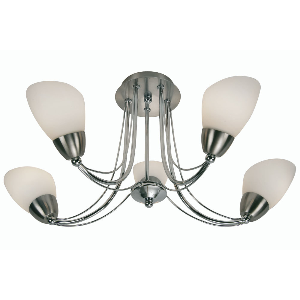 Magnolia Frosted Glass Semi Flush Mount