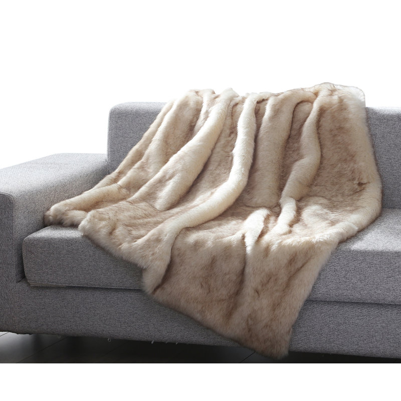  Couverture lourde en fausse fourrure, Brun