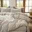 Ensemble de housse de couette rayé 100% coton délavé DONEUS-113054924-113054932