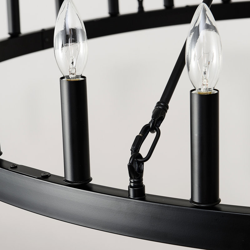 53" 30-Light  Black Wagon Wheel Chandelier(no bulbs)  , 30 Lights