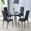 Elegant Assembled Stripping Texture High Backrest Dining Chairs-192069965-192069960