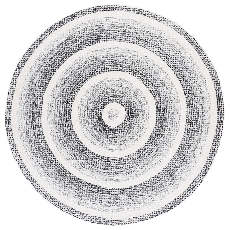 Pine Hand Tufted Wool;Cotton Geometric Rug, Round 6'