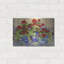 «Red Geraniums With The Blues» par Kathleen Parr, art mural en métal-1489721218