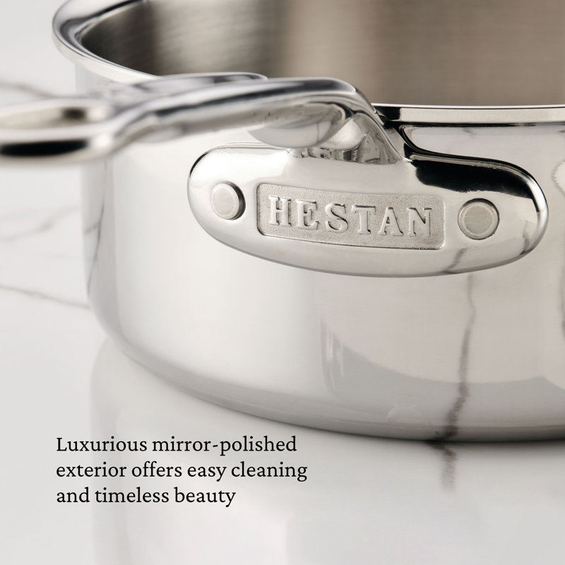 Probond® Luxe 0.75-qt. Polished Professional Clad Stainless Steel Butter Warmer