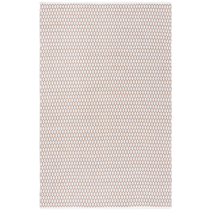 Modena Handwoven Cotton Geometric Area Rug , Rectangle 5' x 8'