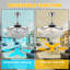Ventilateur de plafond avec lumières DEL Kearistan-288890084