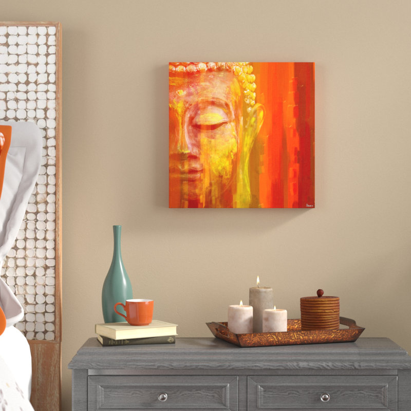 «Buddha» par Parvez Taj, reproduction d'art sur toile tendue, H 18 po x l 18 po x P 1,5 po