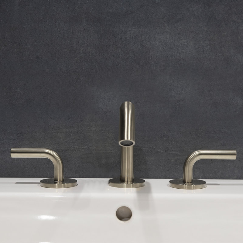 Cigno Widespread Bathroom Faucet with Drain Assembly, Brushed Nickel
