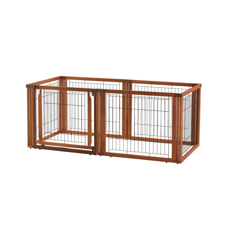Barrière / cage H6 convertible 6 panneaux Elite, H 20,1 po x l 135,8 po x P 29,1 po, Automne mat