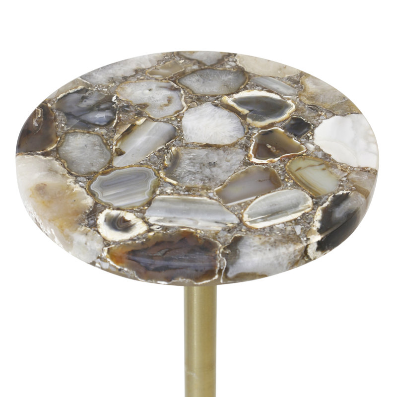 Table d'appoint Aurelia, Sauvage, or et blanc