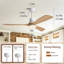 Ventilateur de plafond à 3 pales pleines de 52 pouces avec kit d'éclairage DEL et télécommande-556210127