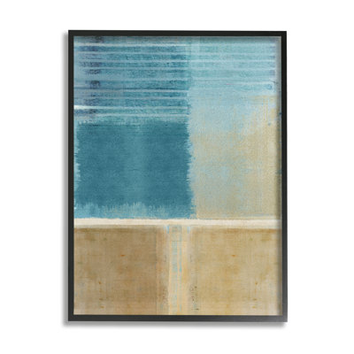 " Blue & Tan Painting " by Flora Kouta
