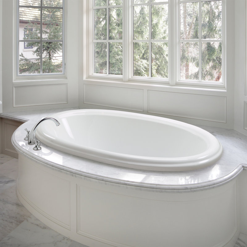 Baignoire encastrée 71,25 po MTI Solutions, Blanc