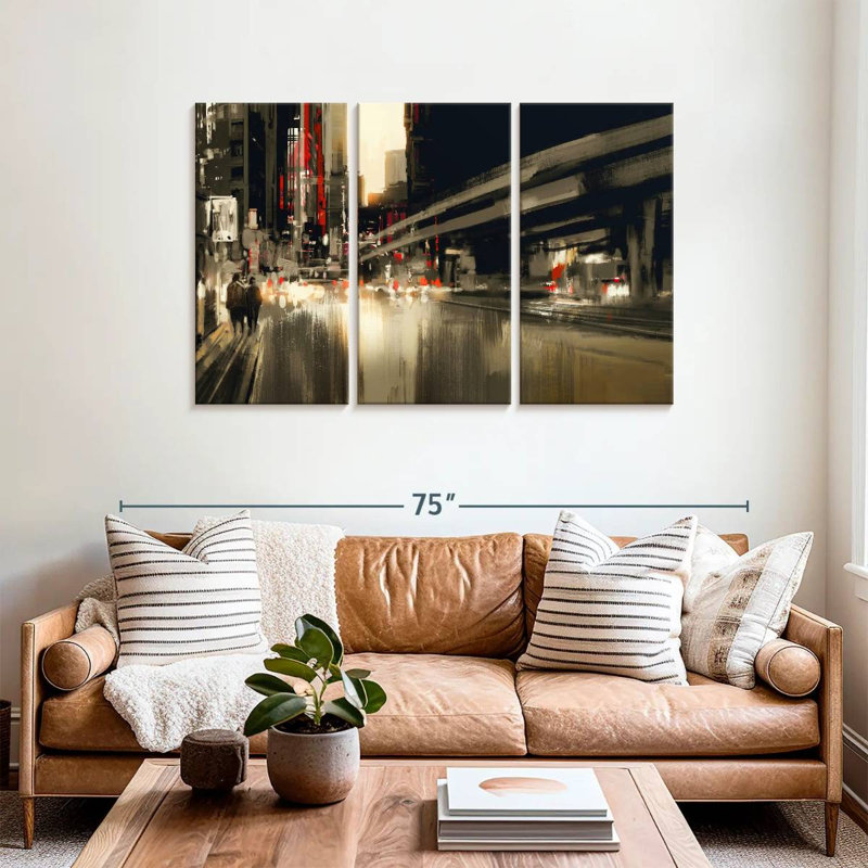  «City Abstract, H 36 po x l 57 po