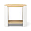 Table ovale avec rangement spacieux à 2 couches, naturel et blanc, conception de table de chevet sans effort, blanc naturel, structure stable, facile à installer dans le salon de la chambre à coucher-314838343