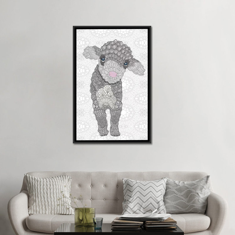 Animals Canvas Art, Black Framed Canvas, 48" H x 32" W x 1.5" D, No Matte