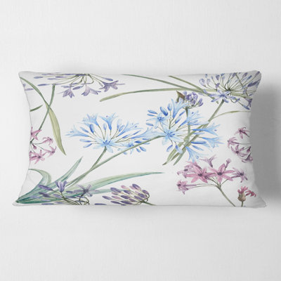 Housse et insert de coussin rectangulaire Vibrant Wildflowers II