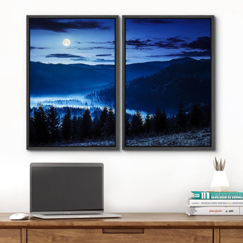 Décor de photographie de paysage naturel de la vallée de la Lune bleue, Noir, H 24 po x l 16 po