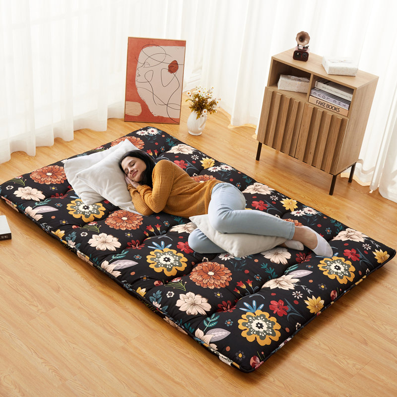 Matelas de futon double - Lit de tatami pliable à densité élevée de 3 pouces - Coussins de lit portables, FULL (137*203cm)