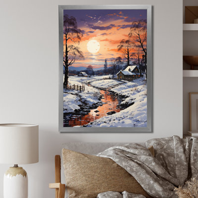 " Winter Sunset Snowfall III "