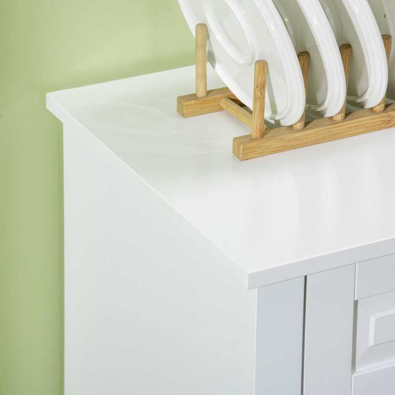 Buffet de cuisine avec rangement à 2 tiroirs et tablettes réglables pour le rangement