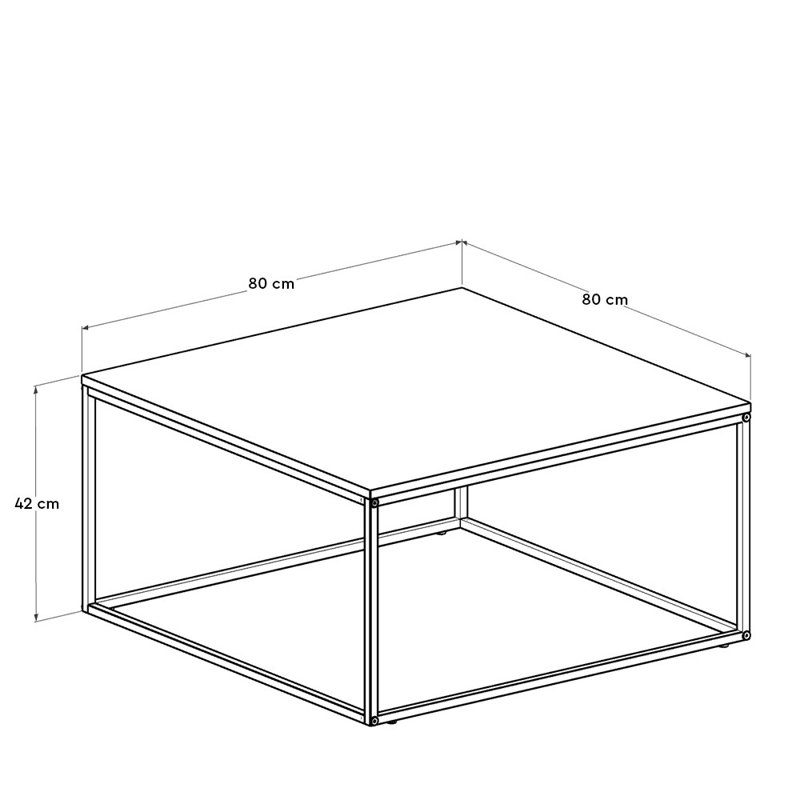 Glorias Coffee Table, 42cm H x 80cm W x 80cm D, Marble