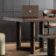 Table de salle à manger rectangulaire en bois massif Nut-Brown-506775550