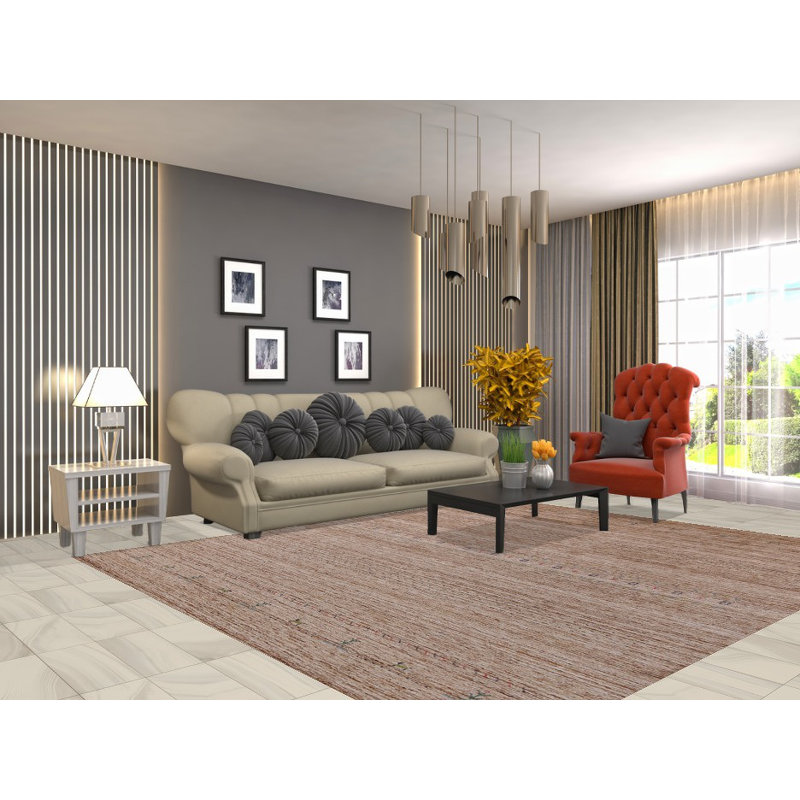 Tapis en laine Camel Gabbeh 8 x 10 po