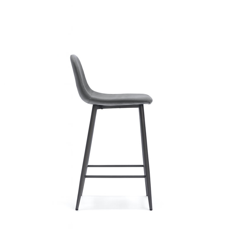 Akasya Upholstered Counter Stool with Metal Frame