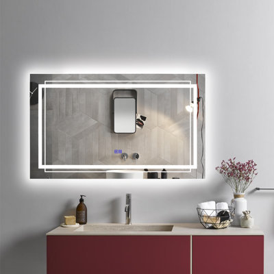 Elllise Glass Flat Wall Mirror