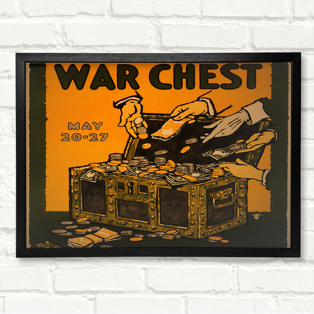 War Chest - Geschlossener Eckrahmen Kunstdrucke auf Holz