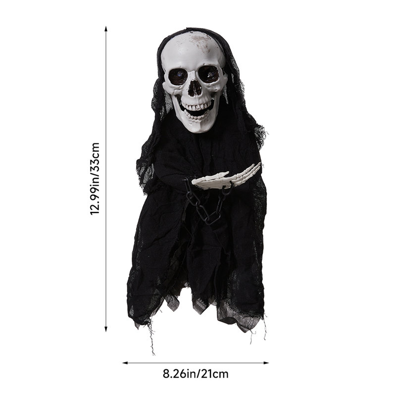 Halloween Voice-Activated Skull Head Haunted House Atmosphere Decoration Prop