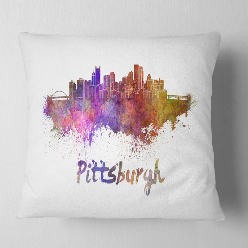 Coussin Cityscape, Carré, 16 po x 16 po