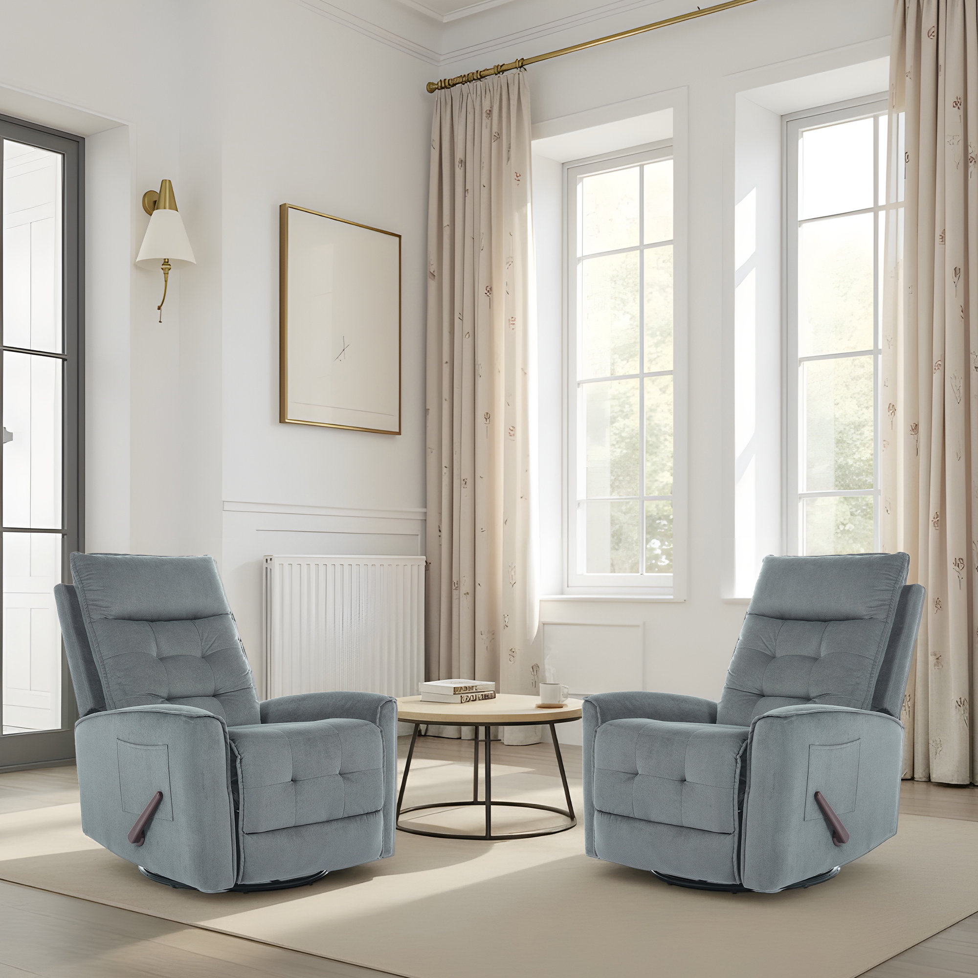 Mercer41 Ultra-Soft Recliner Manual Swivel Rocker Recliner For Adults ...