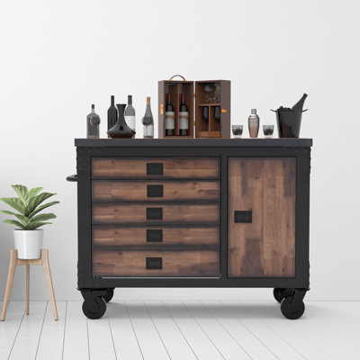 Commode rabattable de 48 po à 5 tiroirs
